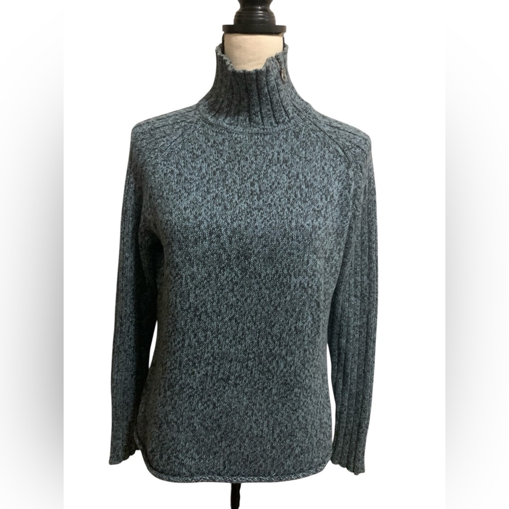 Like new Two dog island blue zip neck sweater sz M